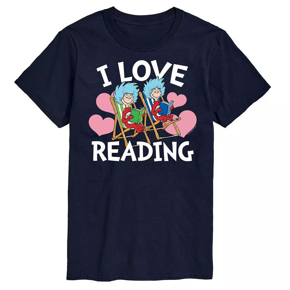 Big & Tall Dr. Seuss I Love Reading Graphic Tee, Men's, Size: 4XL Tall, Blue Product Image