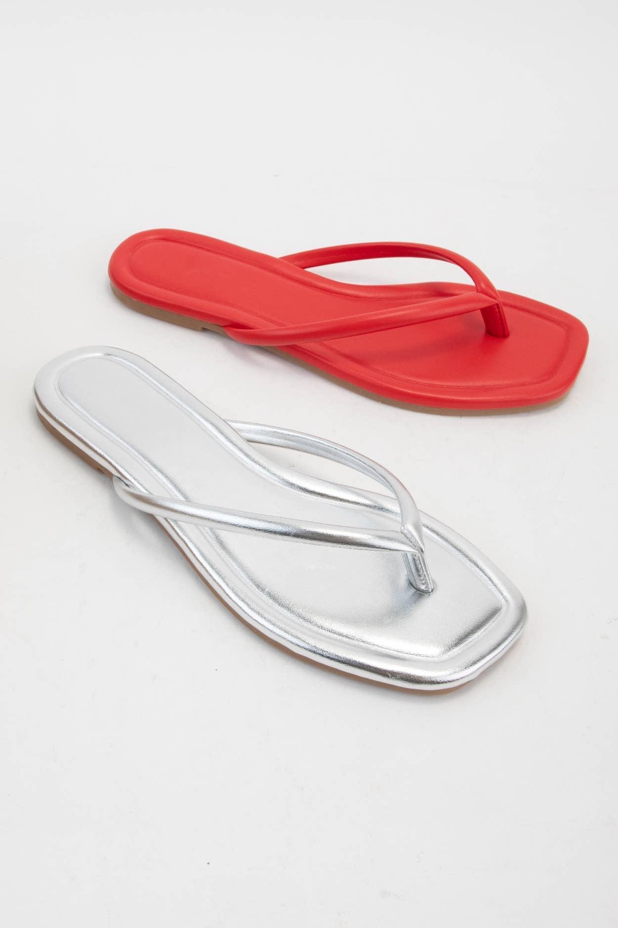 Silver Thong Sandal Product Image
