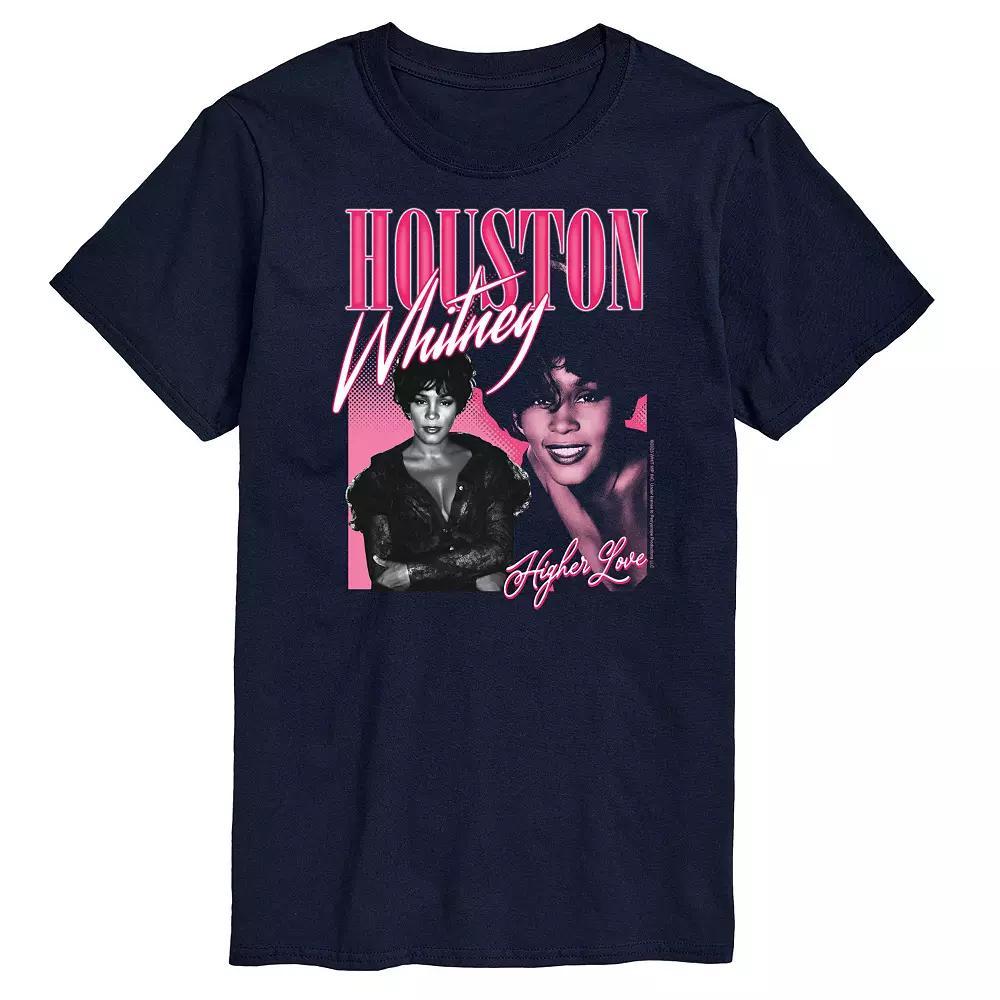 Men's Whitney Houston Higher Love Tee, Size: XL, Blue Product Image