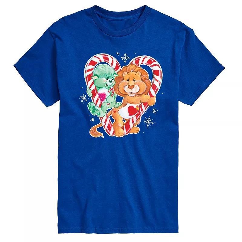 Men's Care Bears Cousins Candy Cane Heart Graphic Tee, Size: Small, Blue Product Image