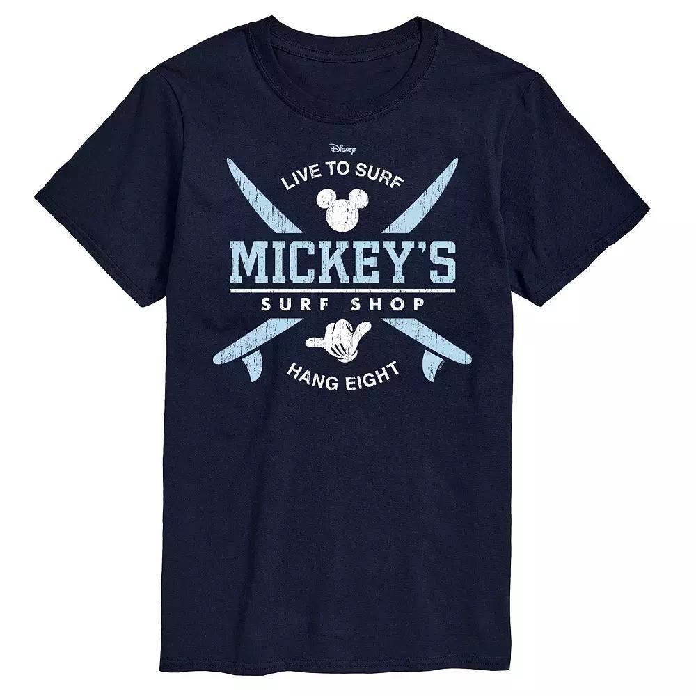 Disney's Mickey Mouse Big & Tall Surf Shop Graphic Tee, Men's, Size: 6XB, Blue Product Image