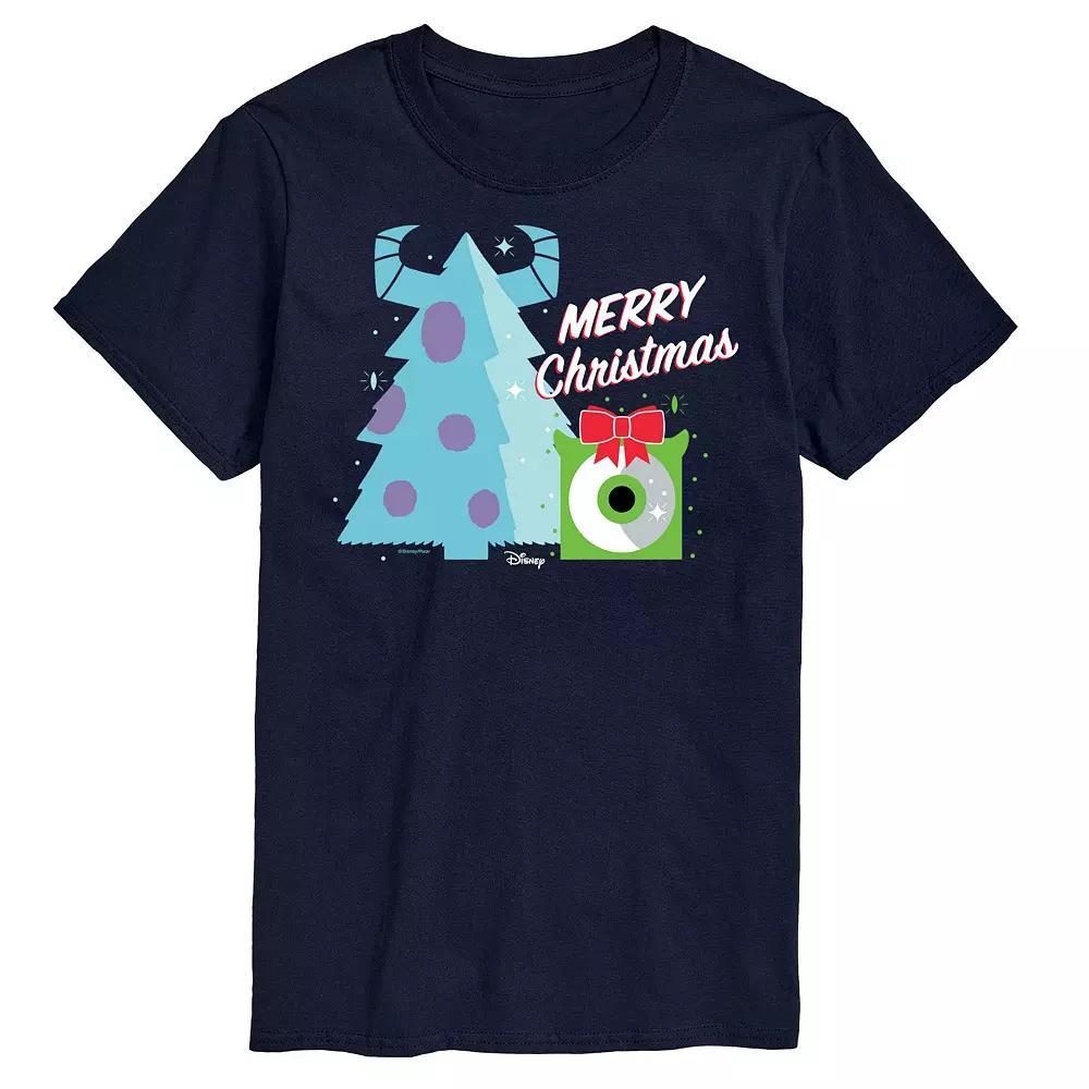 Disney / Pixar's Monsters Inc Big & Tall Merry Christmas Graphic Tee, Men's, Size: XXL Tall, Blue Product Image