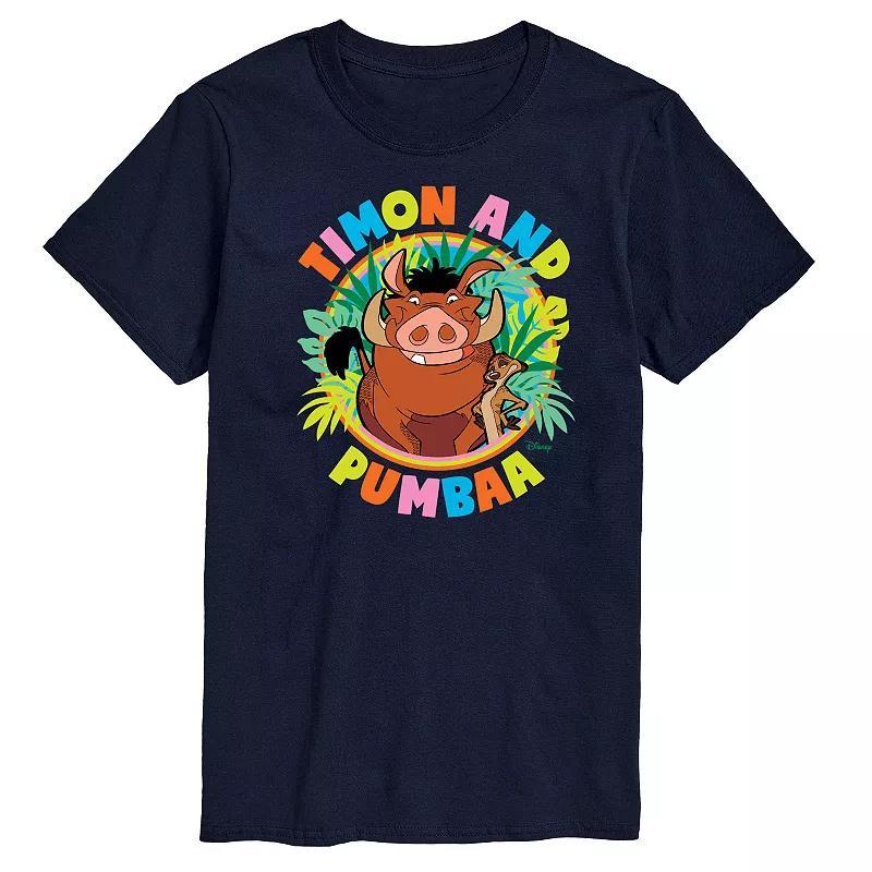 Disney's The Lion King Timon And Pumba Men's Graphic Tee, Size: XXL, Blue Product Image