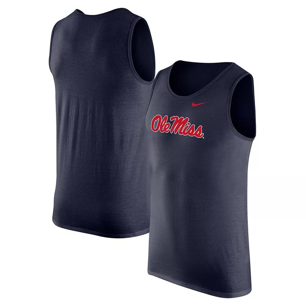 Men's Nike Navy Ole Miss Rebels Tank Top, Size: 2XL, Blue Product Image