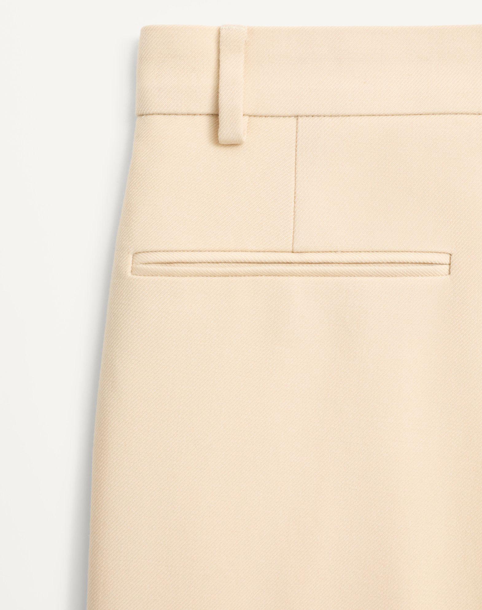 Wool Gabardine Pants With Turn-Ups Product Image