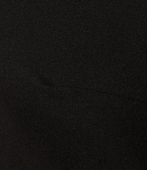 Calvin Klein Asymmetric Fold Over Neck Front Slit 3/4 Sleeve Sheath Dress Product Image