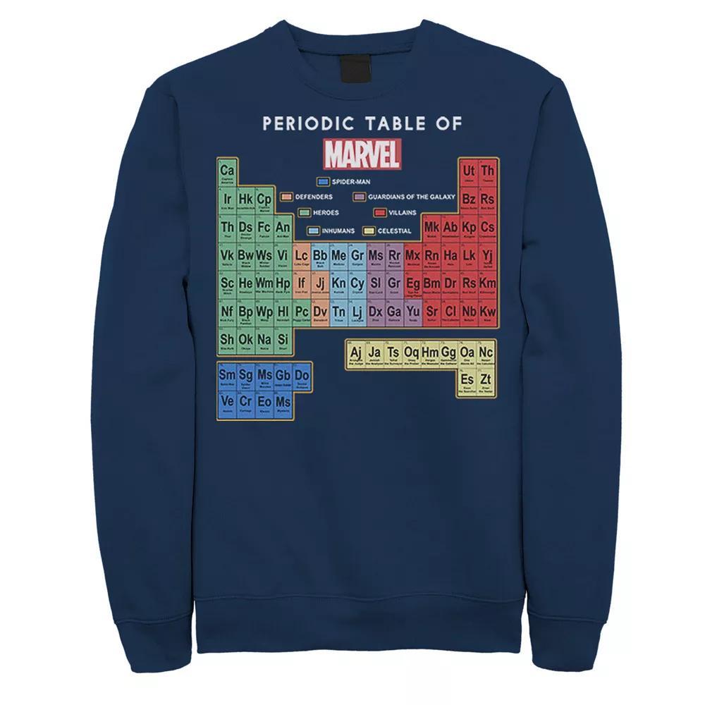 Big & Tall Marvel Ultimate Periodic Table Of Elements Fleece Sweatshirt, Men's,  Product Image