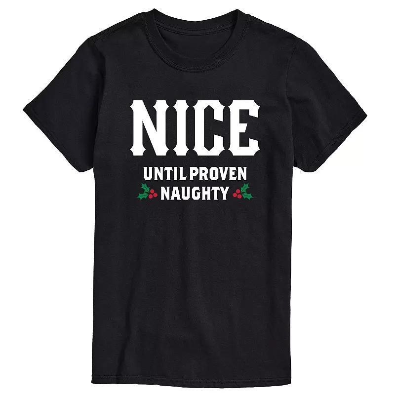 Big & Tall Nice Until Naughty Tee, Men's,  Product Image
