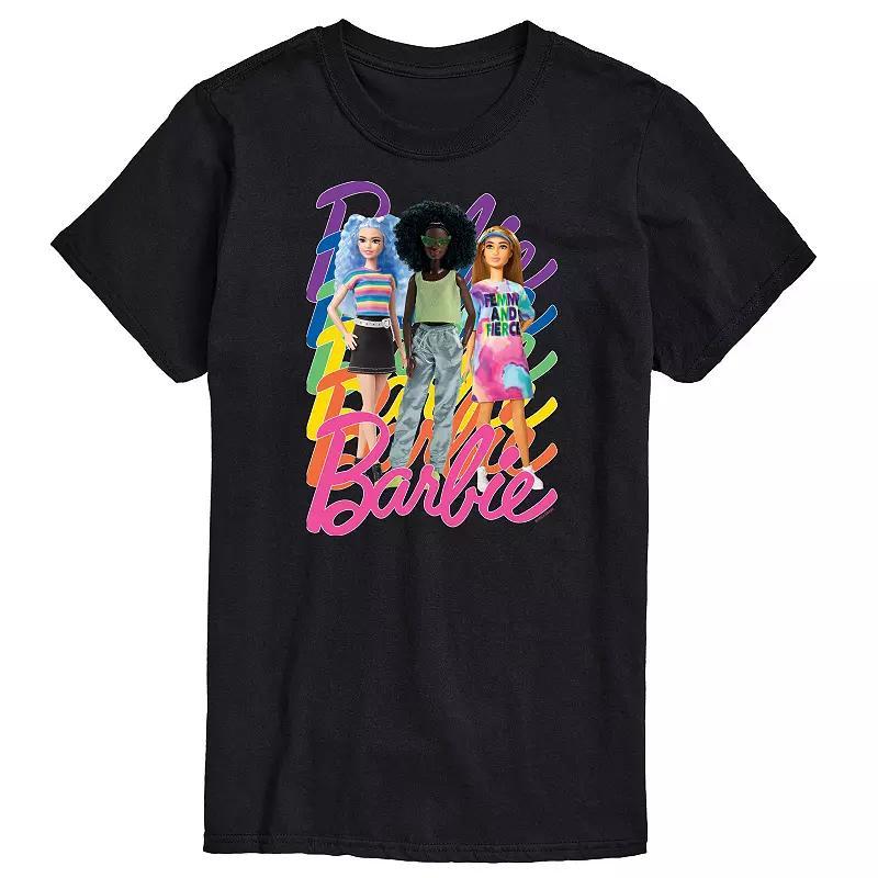 Big & Tall Barbie® Pride Rainbow Logo Graphic Tee, Men's,  Product Image