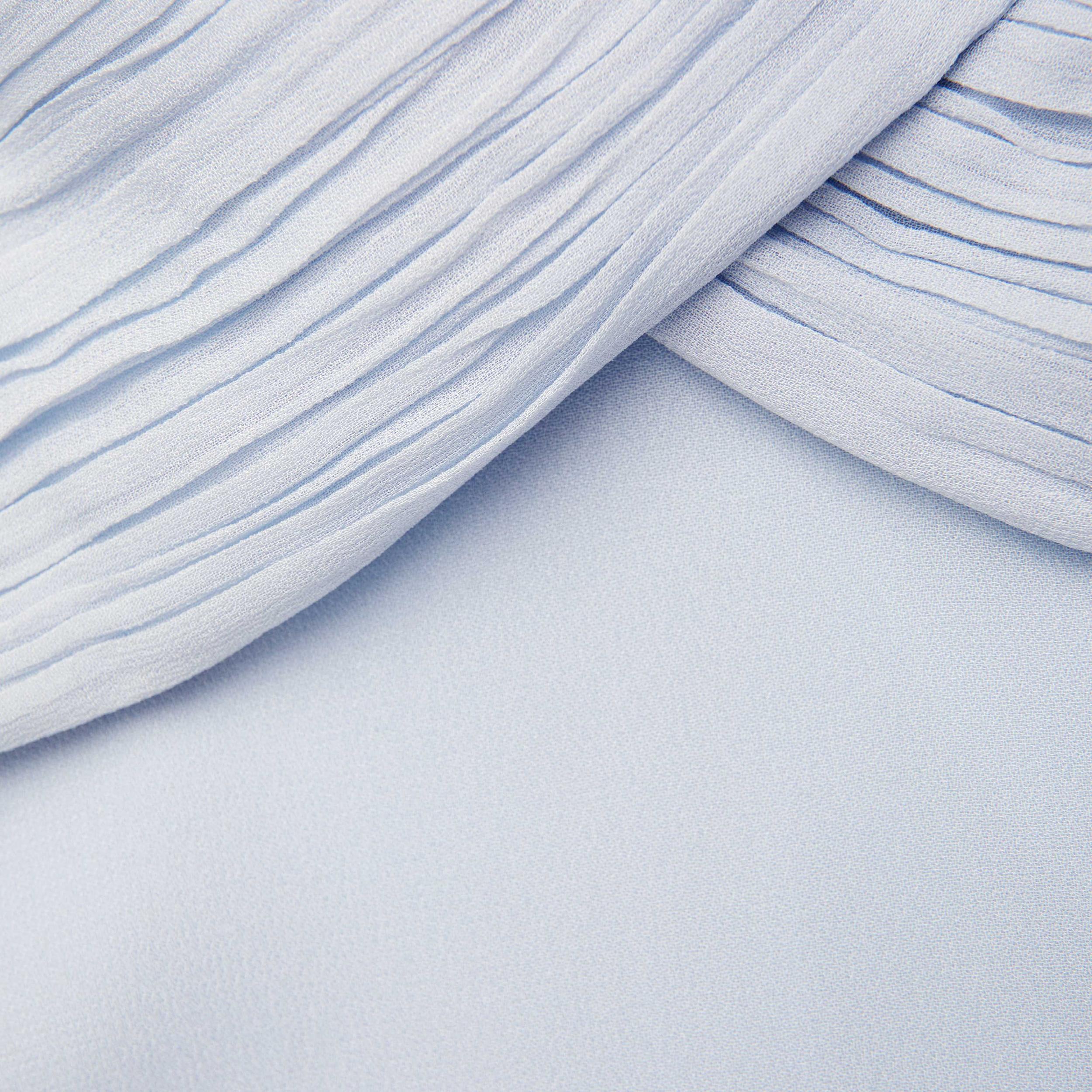 Blue Georgette Flower Maxi Dress Product Image