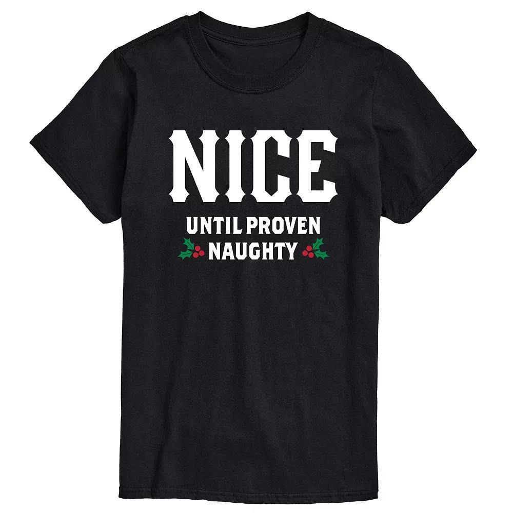 Big & Tall Nice Until Naughty Tee, Men's,  Product Image