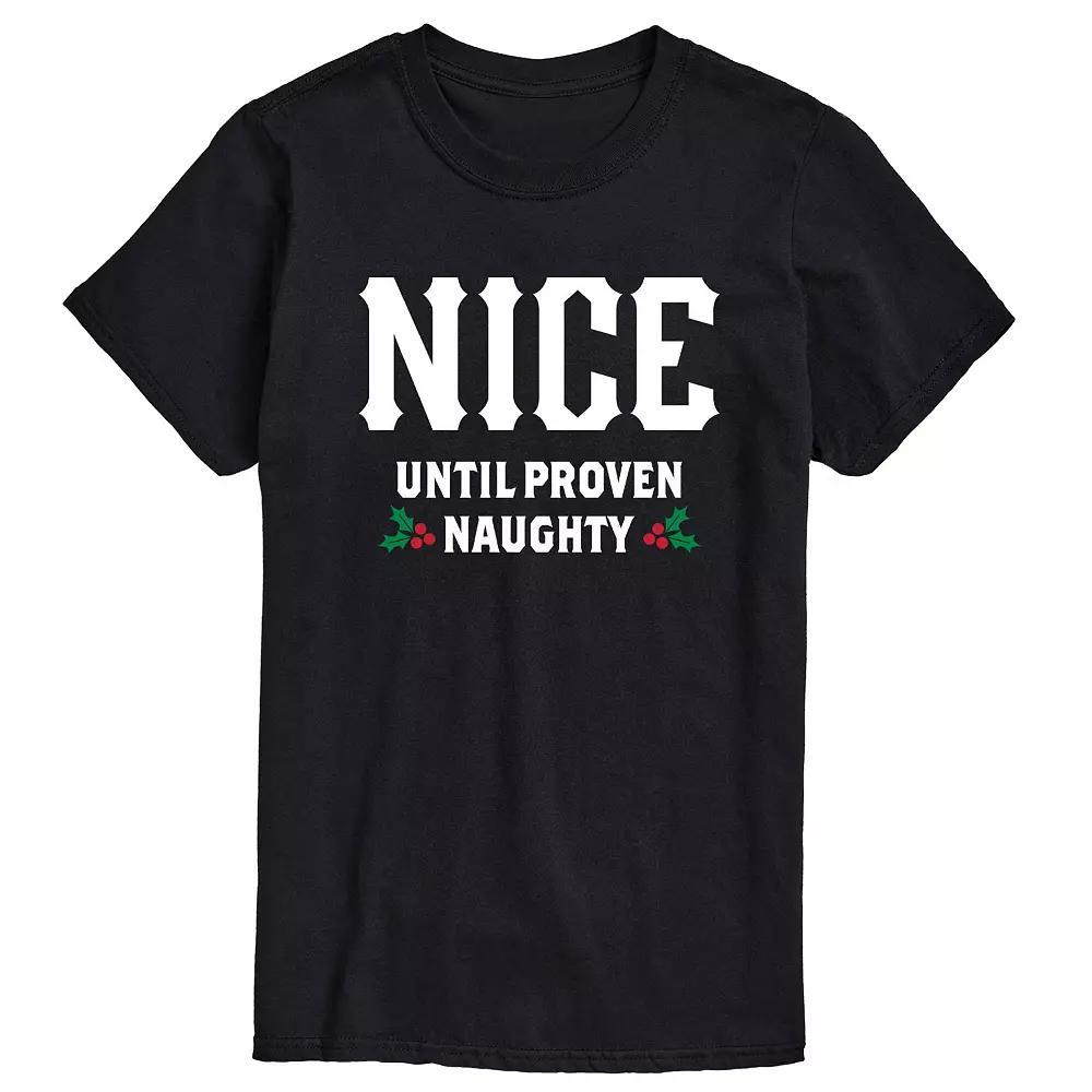 Big & Tall Nice Until Naughty Tee, Men's,  Product Image