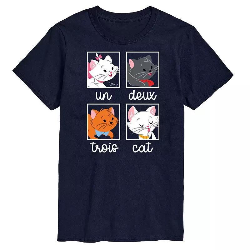 Disney's Cats & Dogs Big & Tall Un Deux Trois Cat Graphic Tee, Men's, Size: 6XB, Blue Product Image