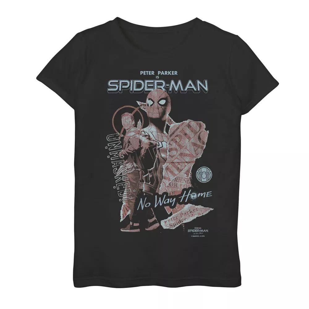 Girls 7-16 Marvel Spider-Man No Way Home Unmasked Poster Graphic Tee, Girl's,  Product Image