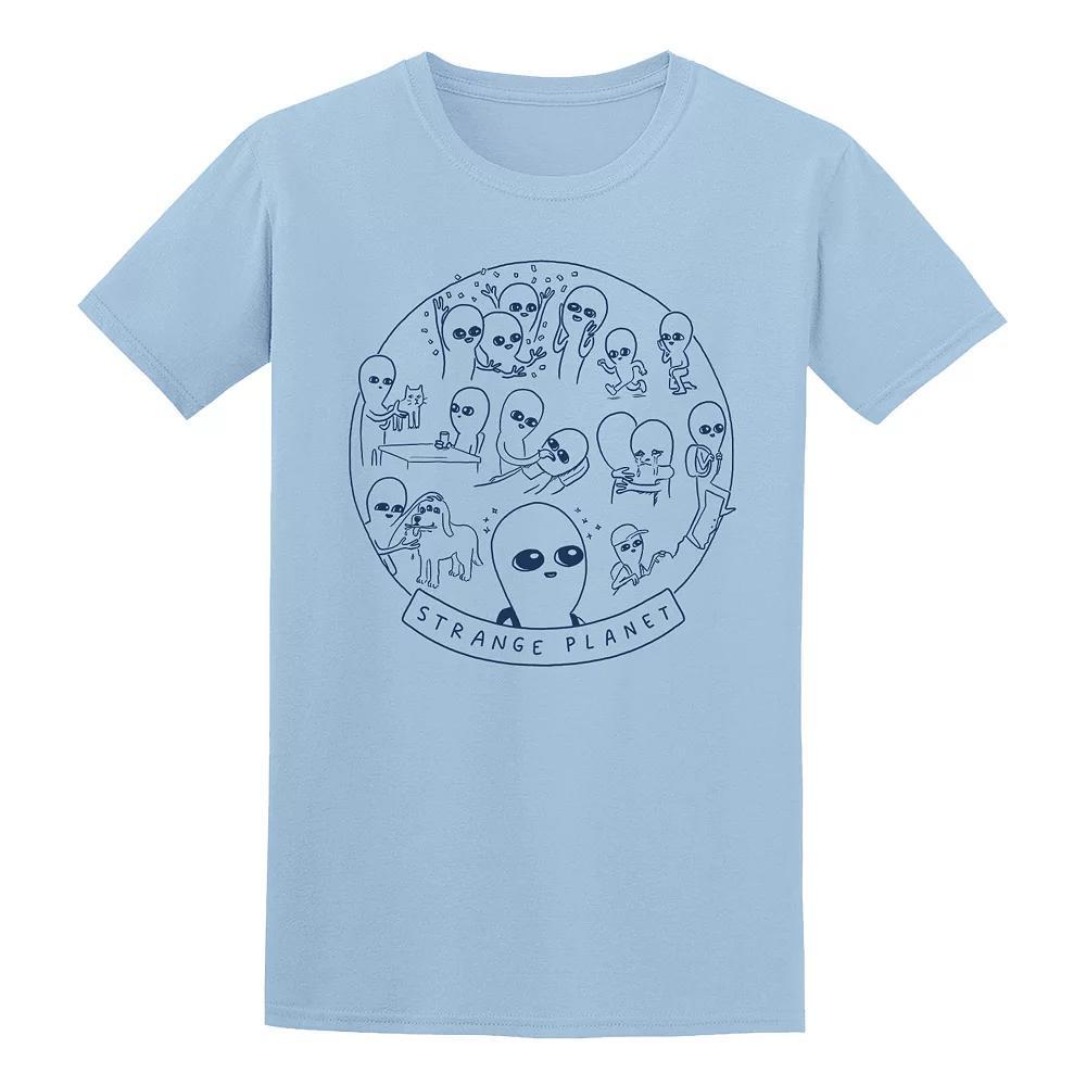 Men's COLAB89 by Threadless Strange Planet Tee, Size: Small, Light Blue Product Image