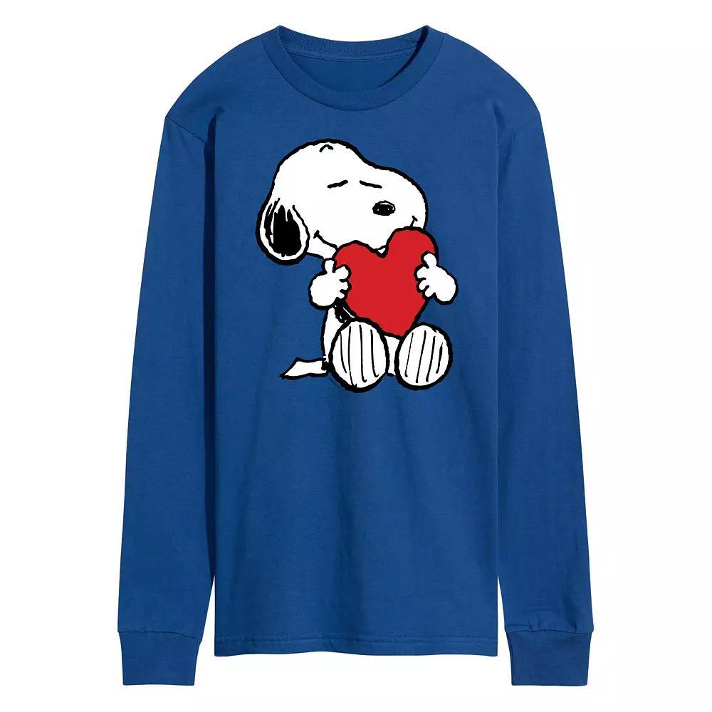 Men's Peanuts Hugging Heart Long Sleeve Tee,  Product Image