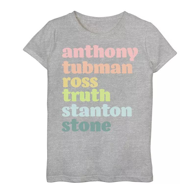 Girls 7-16 I Love My Family Rainbow Striped Heart Graphic Tee, Girl's,  Product Image