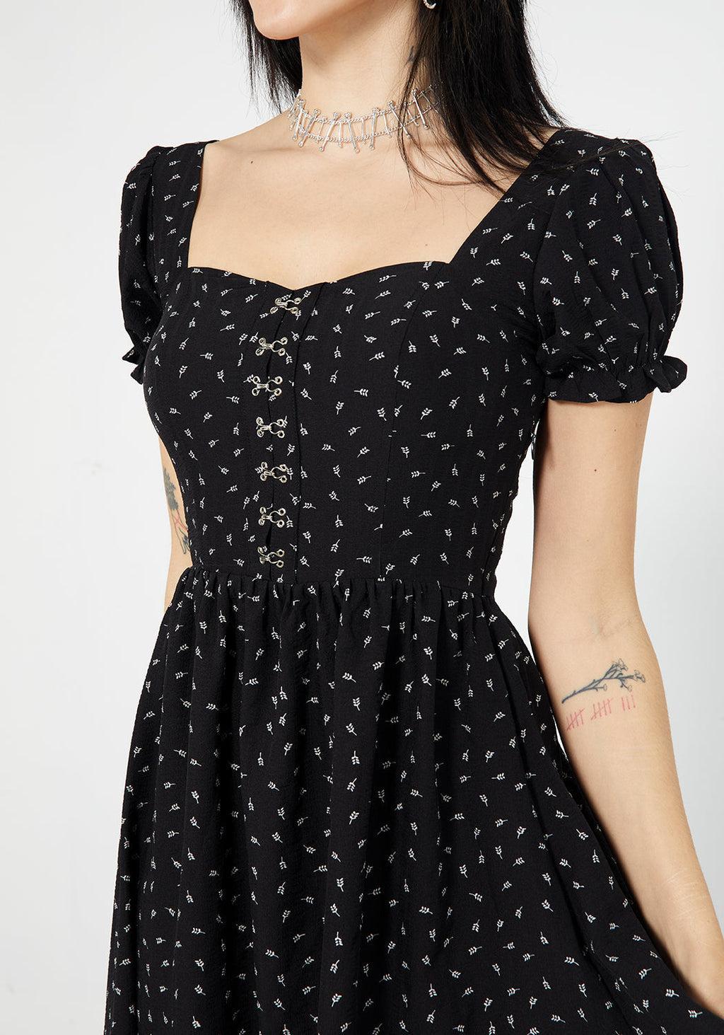 Mortem Floral Print Midi Dress Product Image