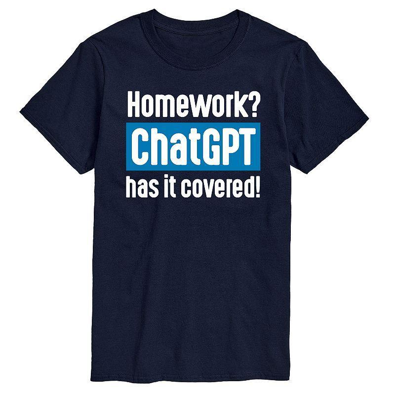 Men's Homework ChatGPT Has It Covered Graphic Tee, Size: XS, Blue Product Image