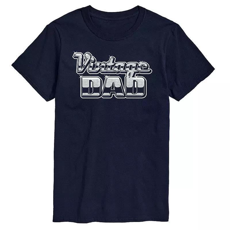 Men's Vintage Dad Chrome Graphic Tee, Size: Small, Blue Product Image