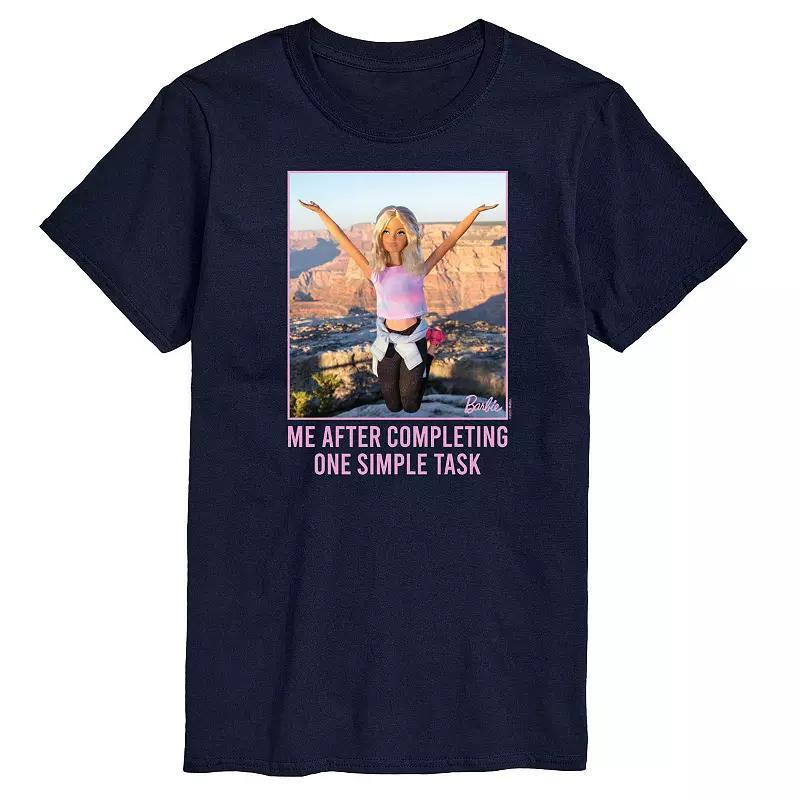 Big & Tall Barbie® One Simple Task Graphic Tee, Men's, Size: 4XB, Black Product Image