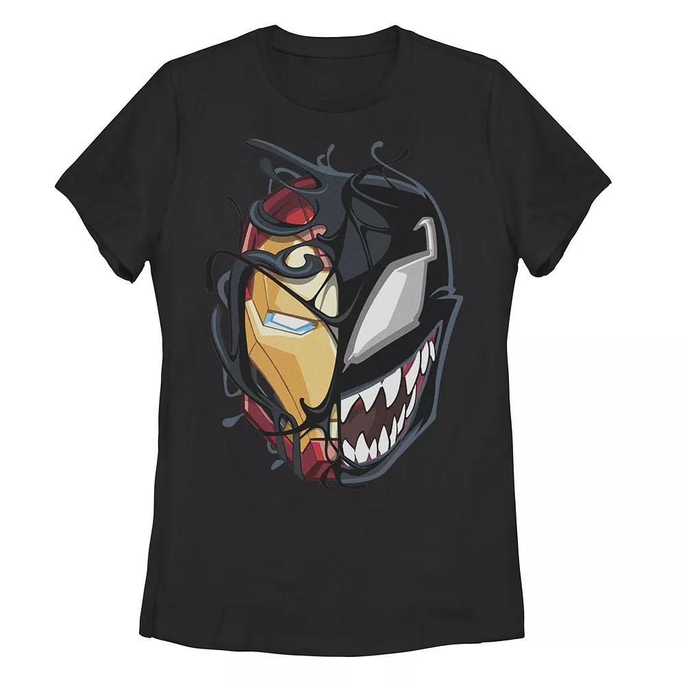 Juniors' Marvel Iron Man Venom Split Face Tee, Girl's,  Product Image
