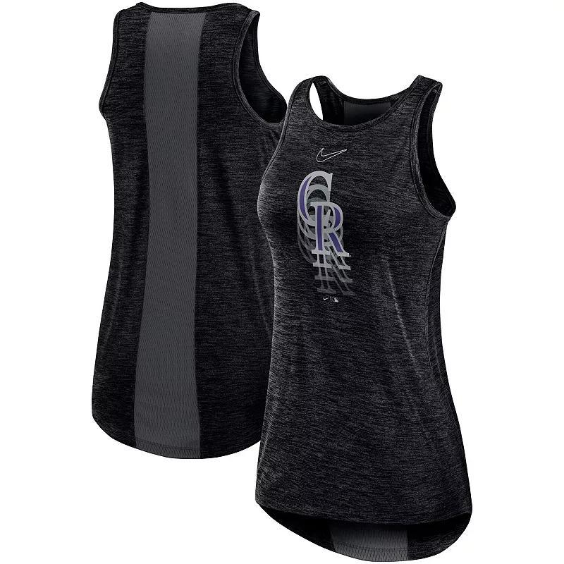 Womens Nike Colorado Rockies Logo Fade High Neck Performance Tank Top Product Image