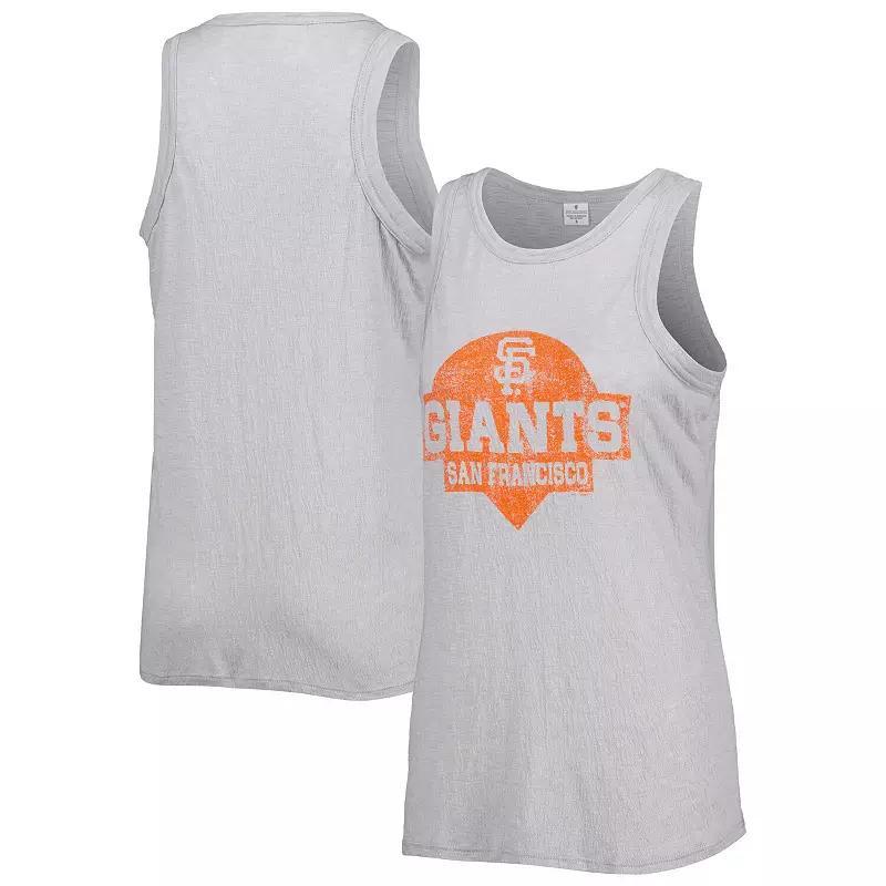 Womens Soft as a Grape Gray San Francisco Giants Tri-Blend Tank Top Product Image