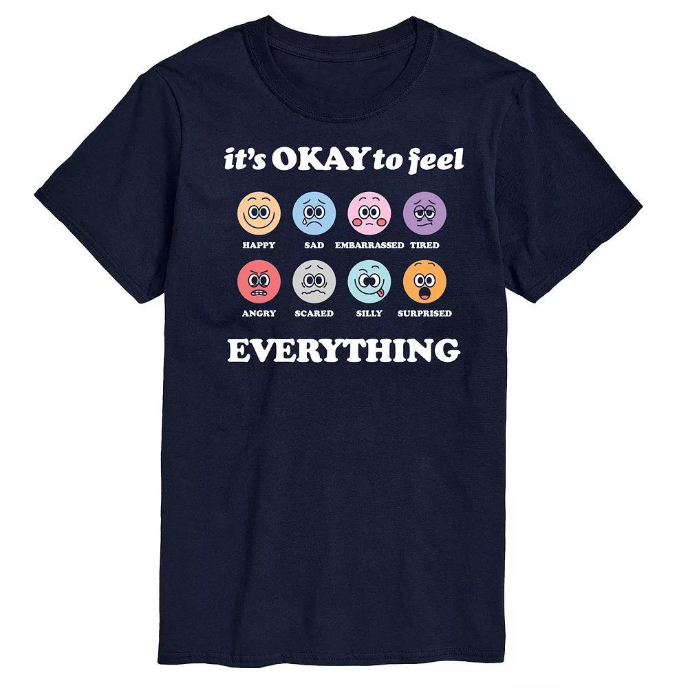 Men's It's Okay to Feel Everything Graphic Tee, Size: XL, Grey Green Product Image