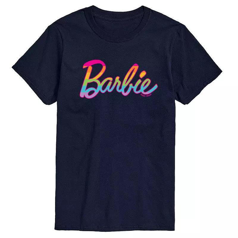 Big & Tall Barbie® Pride Rainbow Graphic Tee, Men's, Size: Large Tall, Blue Product Image