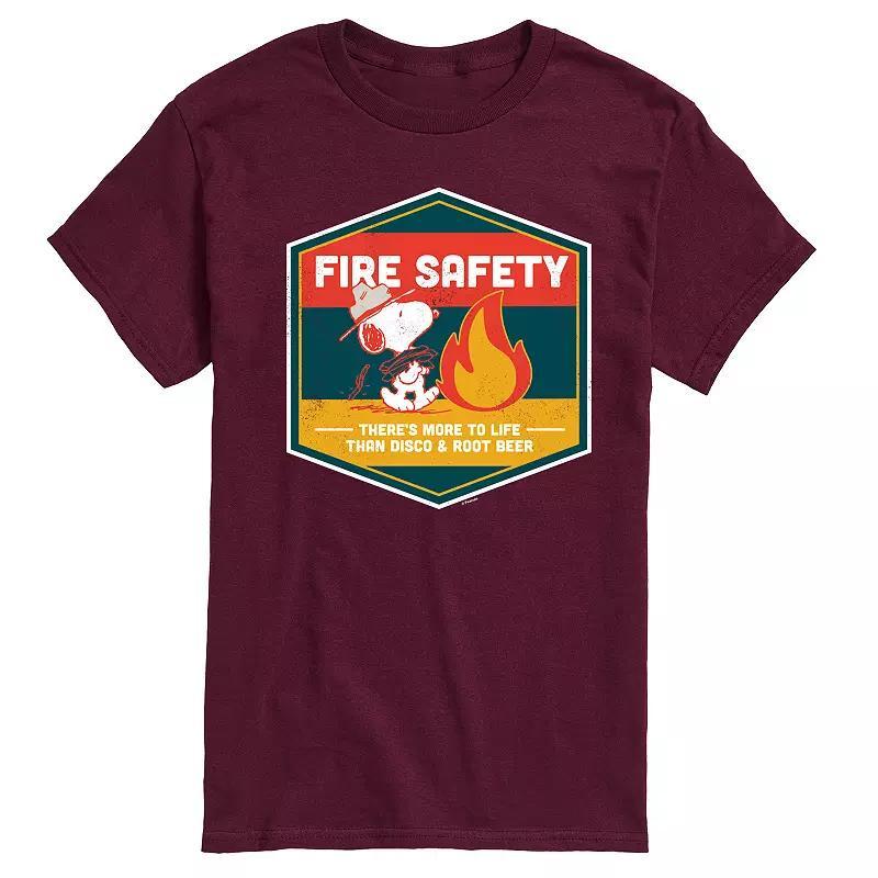 Men's Peanuts Fire Safety Graphic Tee, Size: XXL, Blue Product Image