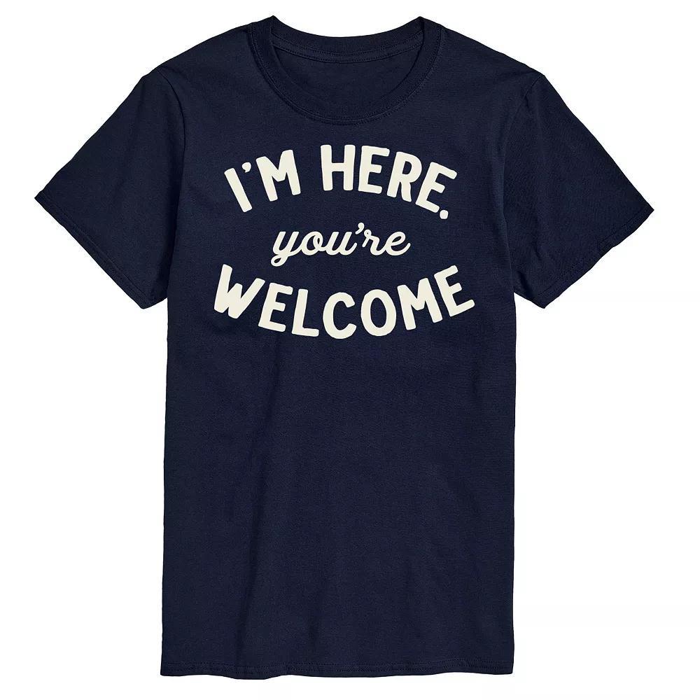 Big & Tall "Im Here You're Welcome" Graphic Tee, Men's,  Product Image