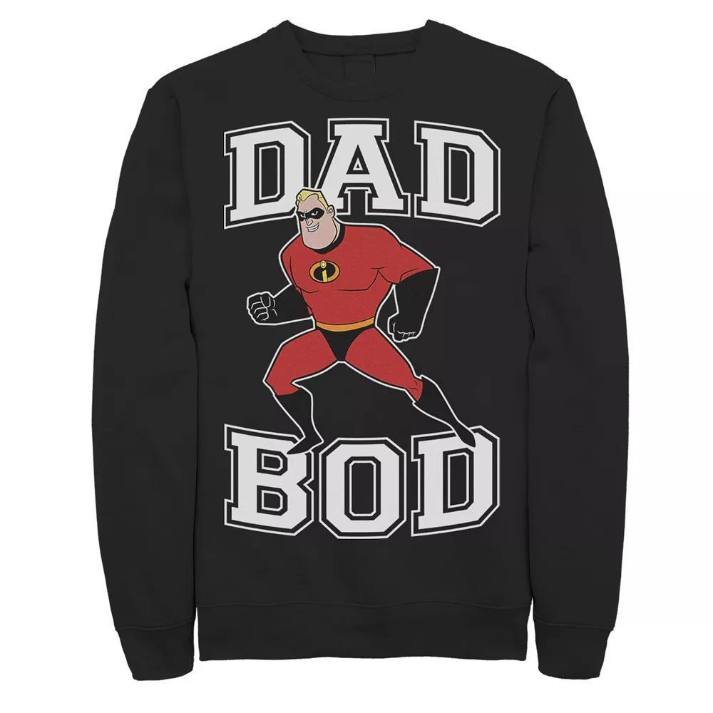 Disney / Pixar's The Incredibles Mr. Incredible Men's Dad Bod Portrait Sweatshirt, Size: XL, Black Product Image