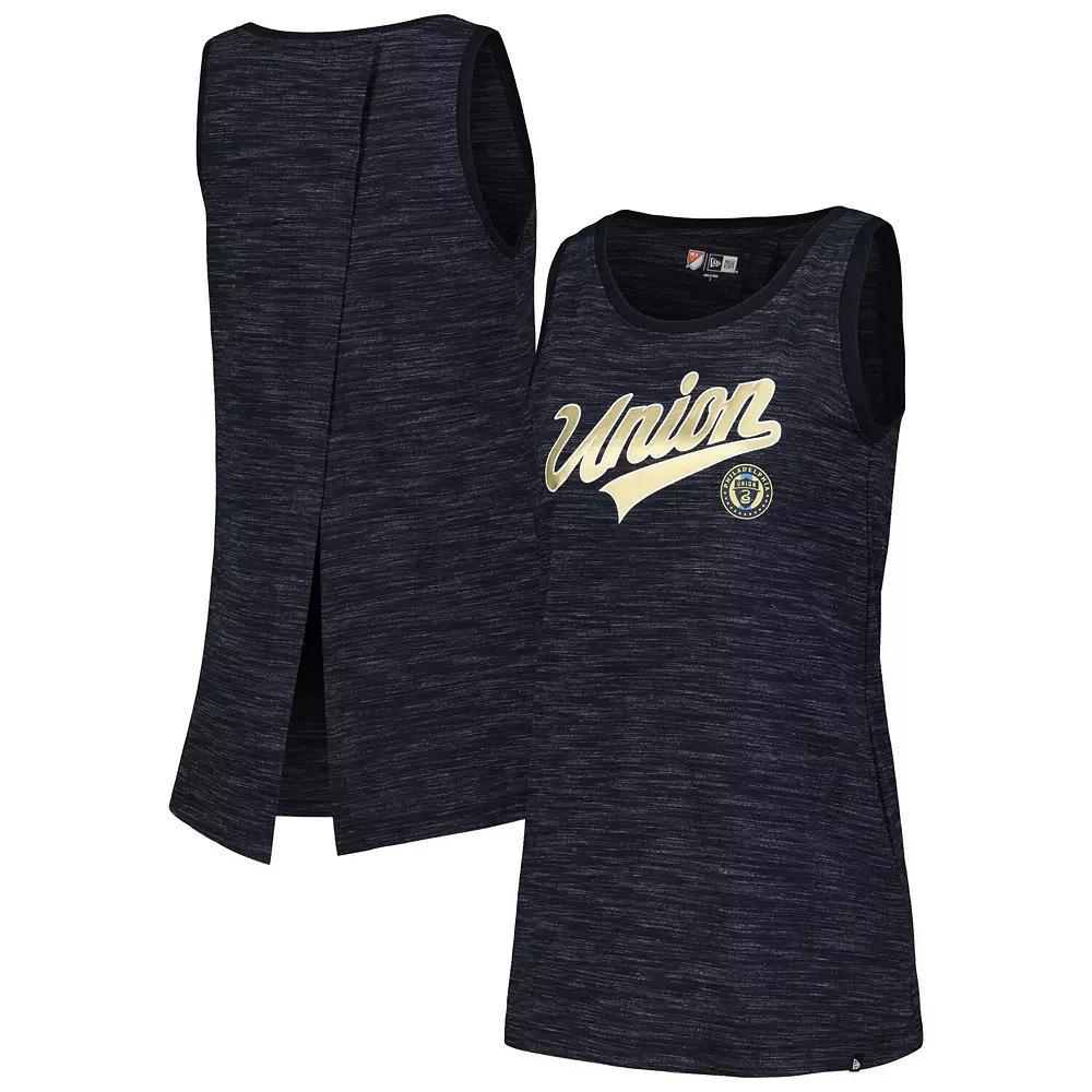 Womens 5th & Ocean by New Era Navy Philadelphia Union Athletic Cross Back Tank Top Uni Blue Product Image