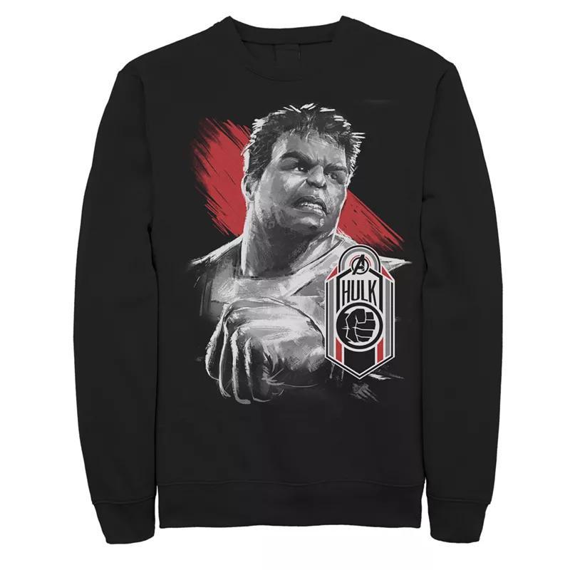 Men's Avengers Endgame Hulk Tag Sweatshirt, Size: Large, Black Product Image