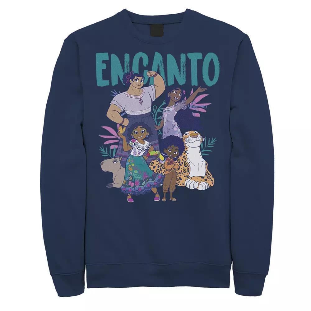 Disney's Encanto Men's Group Portrait Logo Sweatshirt, Size: Medium, Blue Product Image