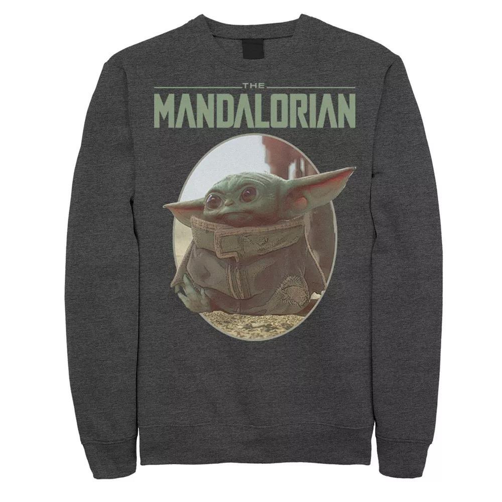 Men's Star Wars The Mandalorian The Child Circle Portrait Sweatshirt,  Product Image