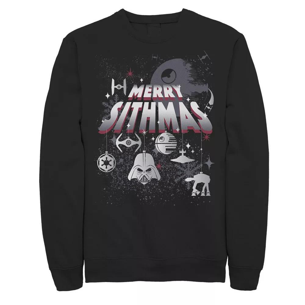 Men's Star Wars "Merry Sithmas" Ornaments Sweatshirt, Size: Large, Black Product Image