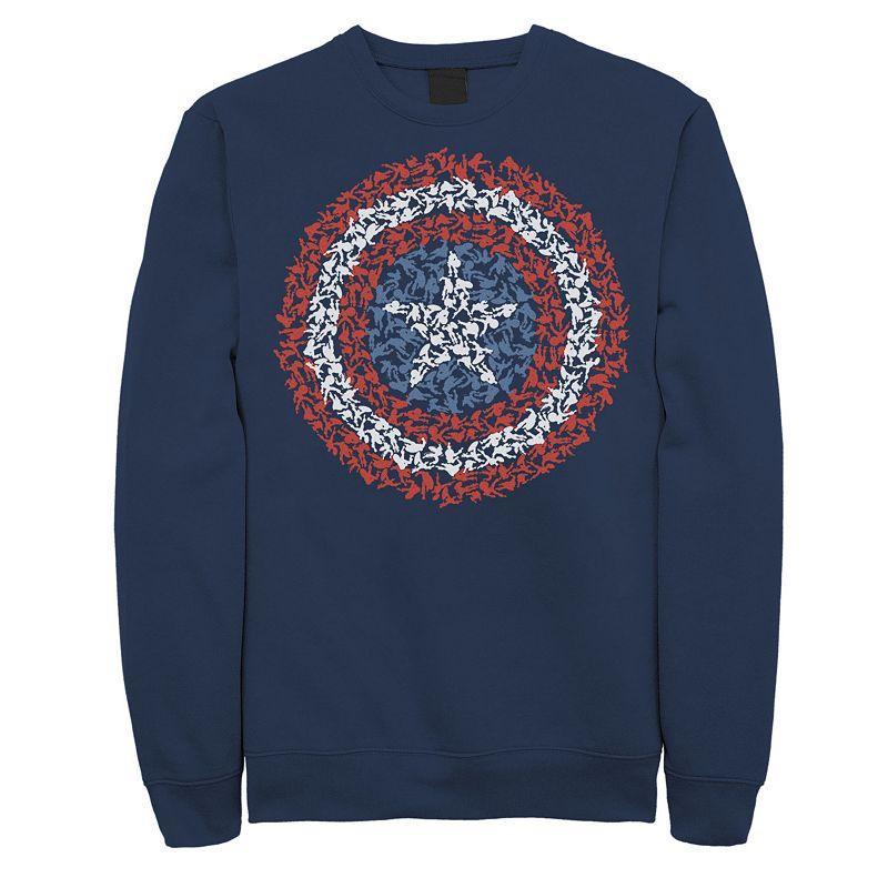 Men's Marvel Captain America Shield Build Up Sweatshirt Sweatshirt,  Product Image