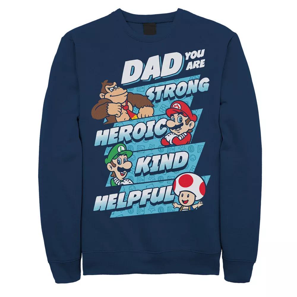 Men's Nintendo Super Mario Dad You Are Sweatshirt, Size: Medium, Blue Product Image