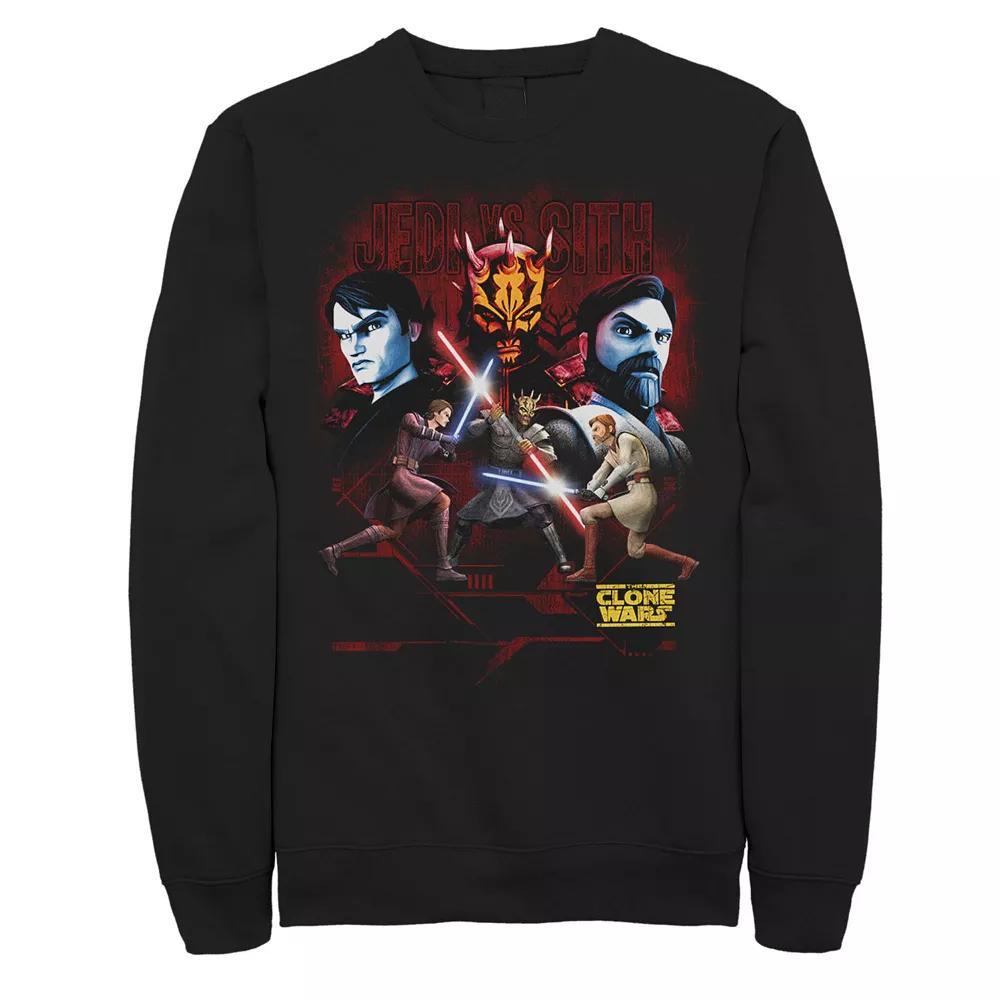 Men's Star Wars: The Clone Wars Jedi Vs. Sith Sweatshirt, Size: XL, Black Product Image