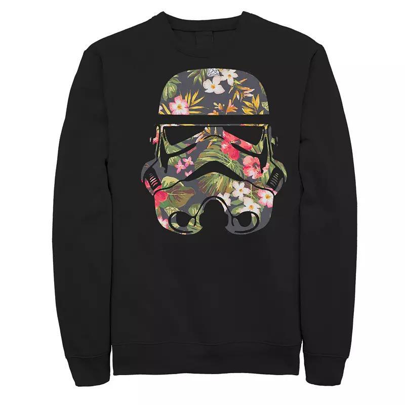 Big & Tall Star Wars Stormtrooper Flower Filled Helmet Fleece Sweatshirt, Men's, Size: 4XL Tall, Black Product Image