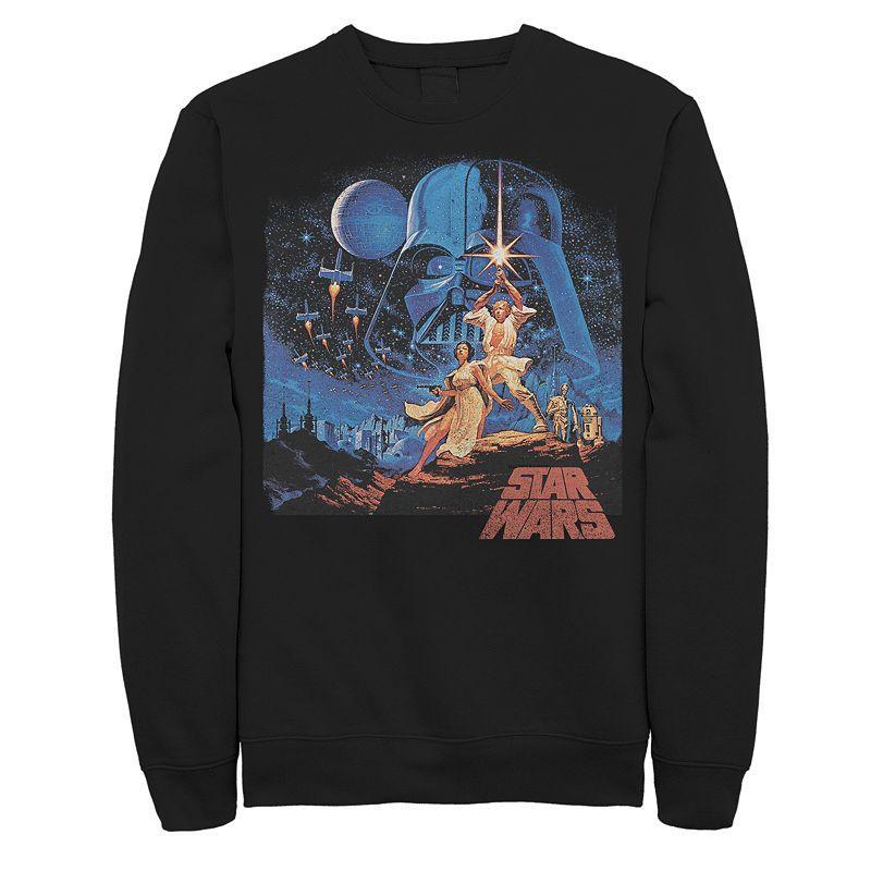 Men's Star Wars Classic Poster Sweatshirt, Size: XXL, Black Product Image