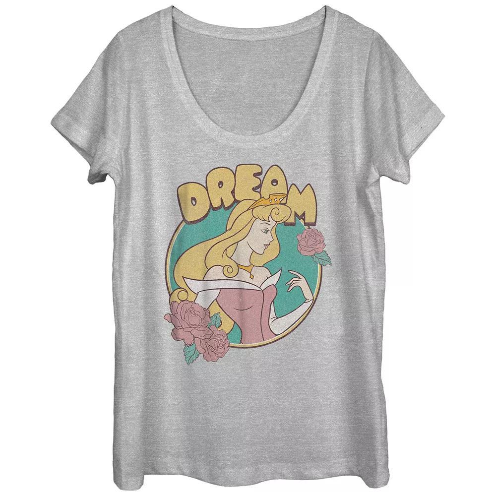 Disney's Sleeping Beauty Juniors' Aurora Bubble Dream Flower Circle Graphic Tee, Girl's, Size: Medium, Athletic Grey Product Image