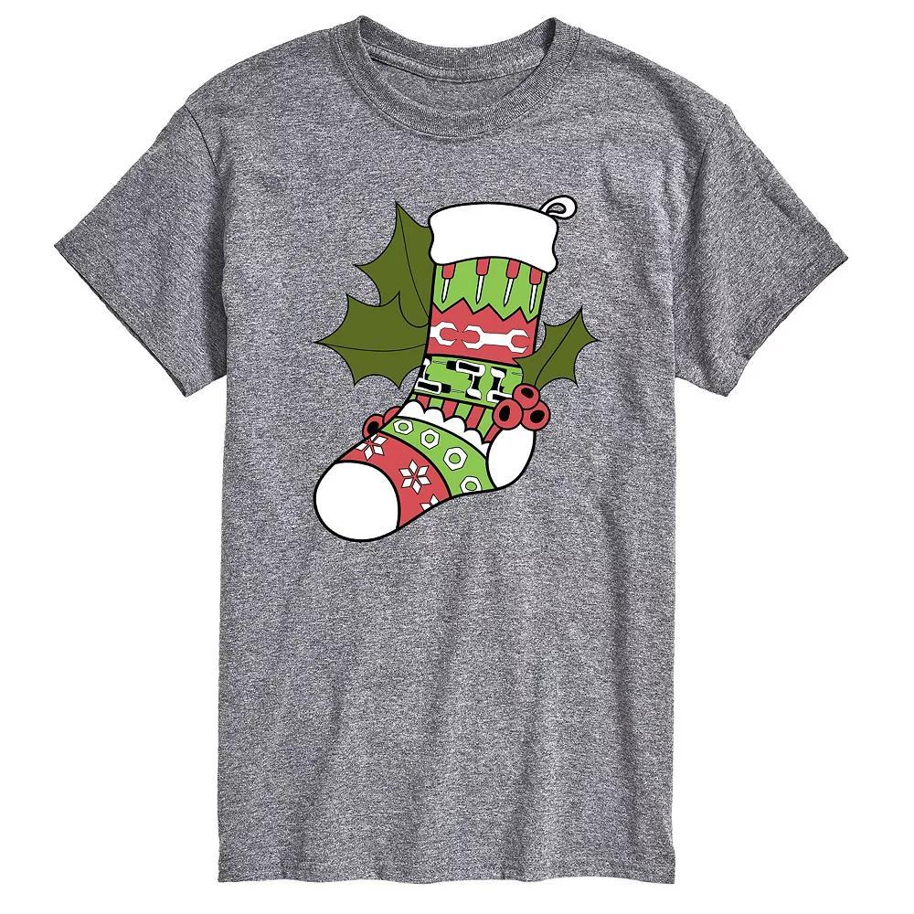 Big & Tall Fair Isle Tool Stocking Graphic Tee, Men's,  Product Image
