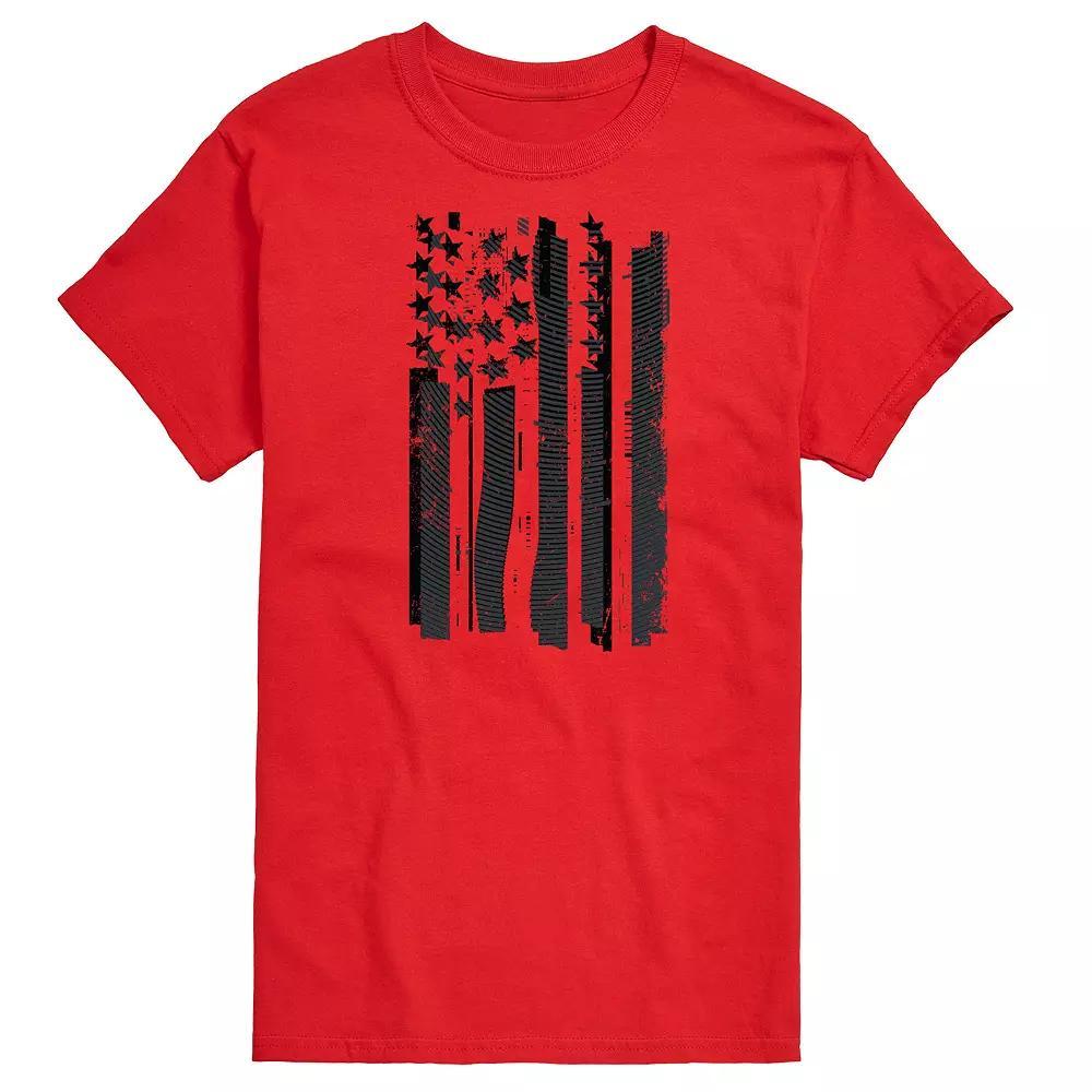 Big & Tall Glitched Freedom Tee, Men's,  Product Image