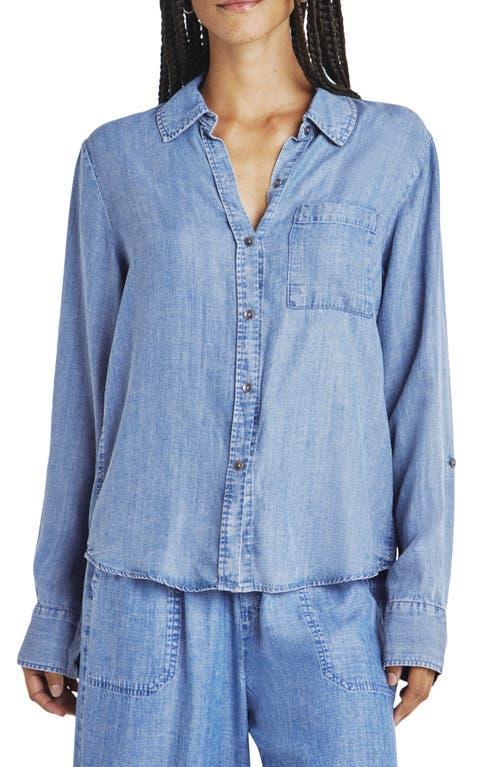 Splendid Reese Chambray Shirt (Medium Indigo) Women's Clothing Product Image