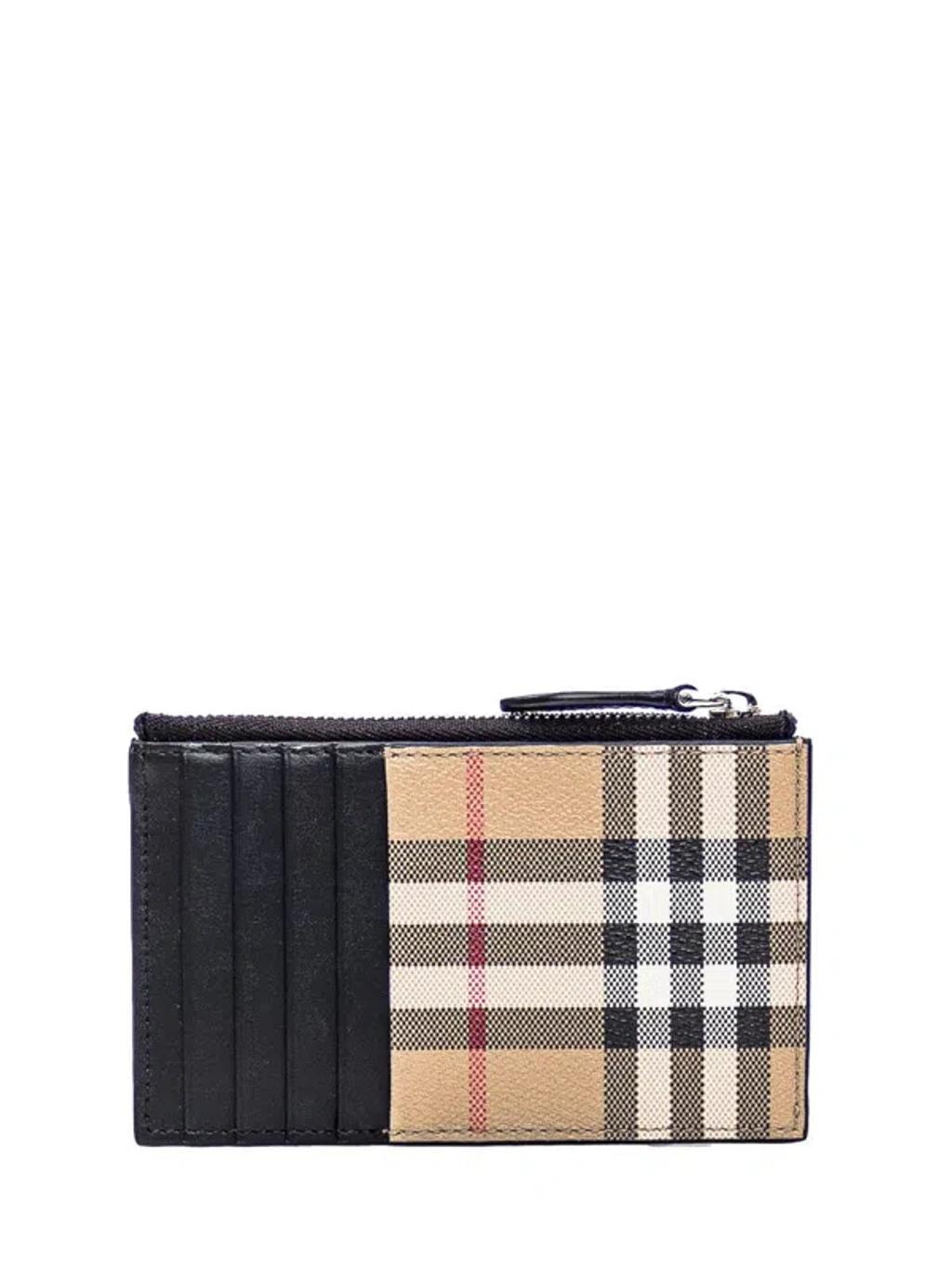 BURBERRY Card Holder Check In Beige Product Image