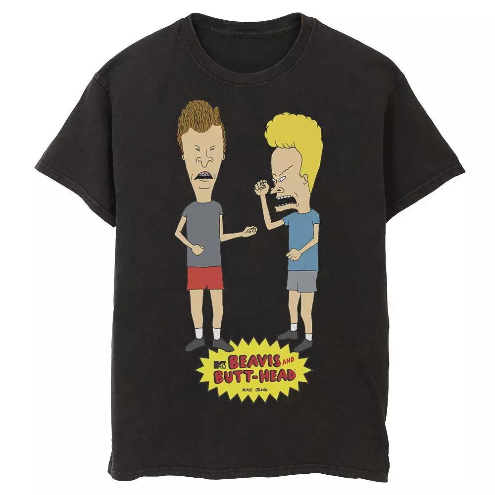 Men's Beavis And Butthead Breaking The Law Portrait Logo Tee,  Product Image