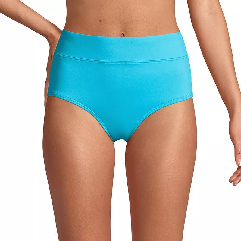 Women's Lands' End Retro Tummy Slimmer High-Waist Bikini Bottoms,  Product Image